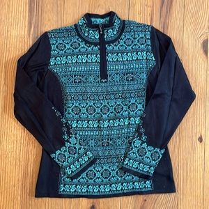 Alpaca Imports zip neck sweater size S
